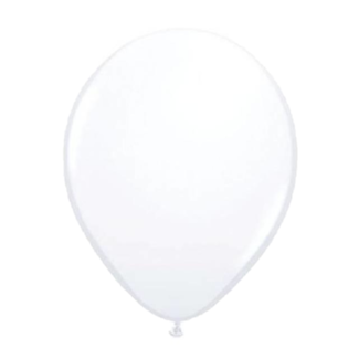 Folat Ballonnen - Wit - Metallic - 30cm - 10st.**