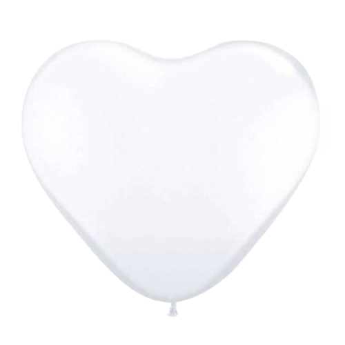 Folat Ballonnen - Wit - Hartjes - 30cm - 8st. Folat Ballonnen - Wit - Hartjes - 30cm - 8st.