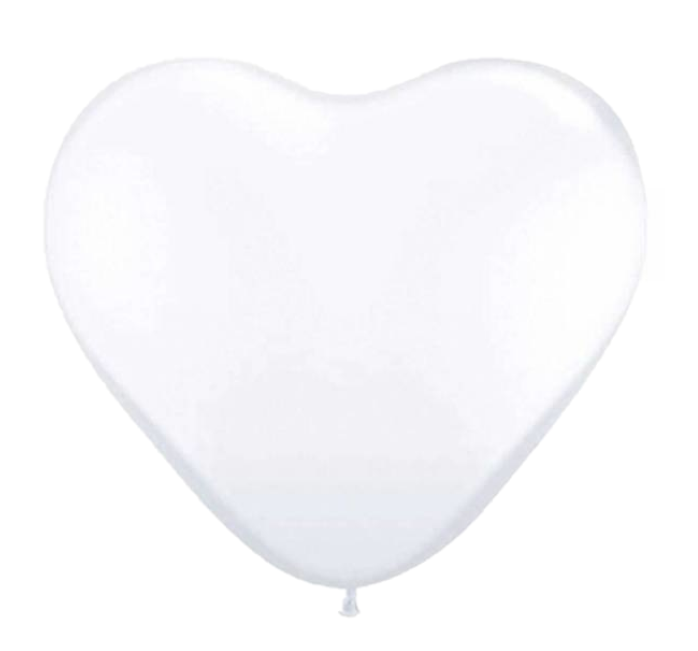 Ballonnen - Hartjes - Wit - 30cm - 8st.