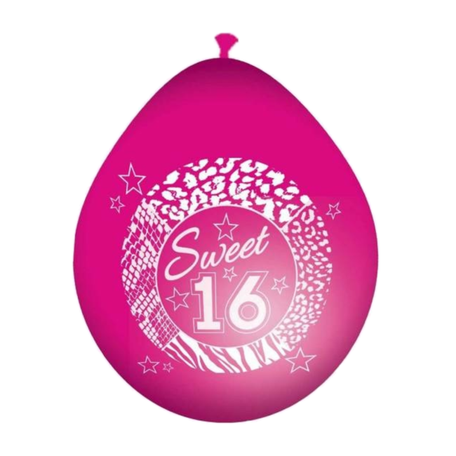 Folat Ballonnen - Sweet 16 - Roze - 30cm - 8st.