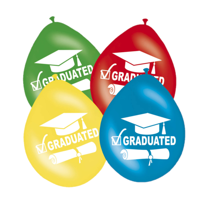 Folat Ballonnen - Geslaagd - Graduated - 30cm - 8st