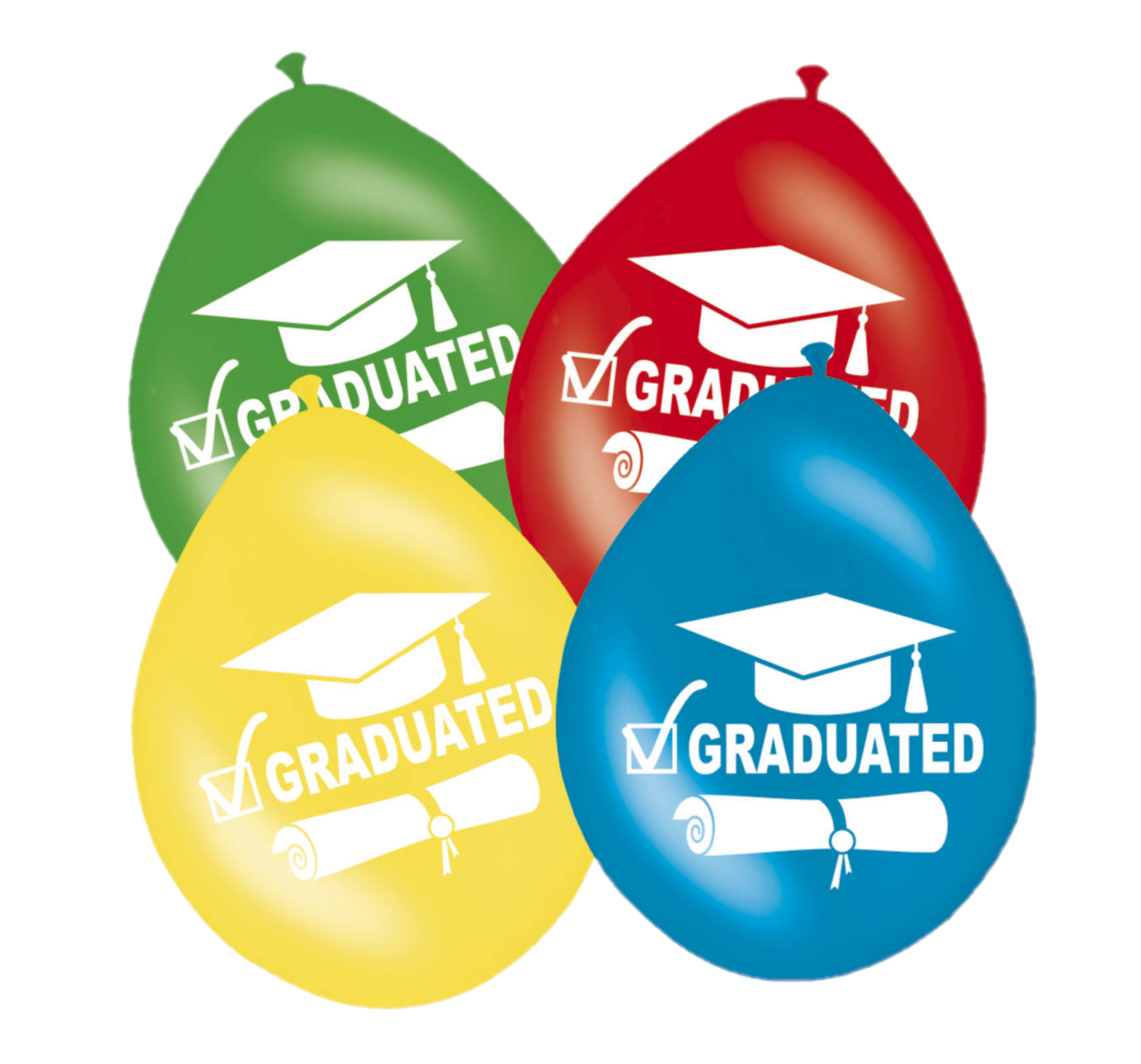 Ballonnen - Geslaagd - Graduated - 30cm - 8st
