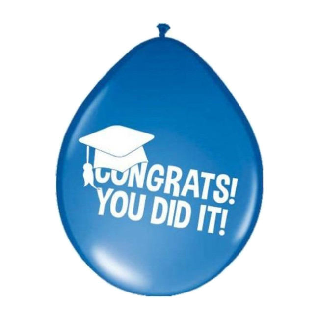Folat Ballonnen - Geslaagd - Congrats! You did it! - 30cm - 8st.