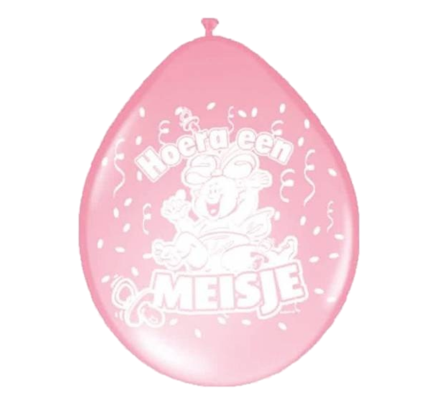 Ballonnen - Hoera een meisje - 30cm - 8st.