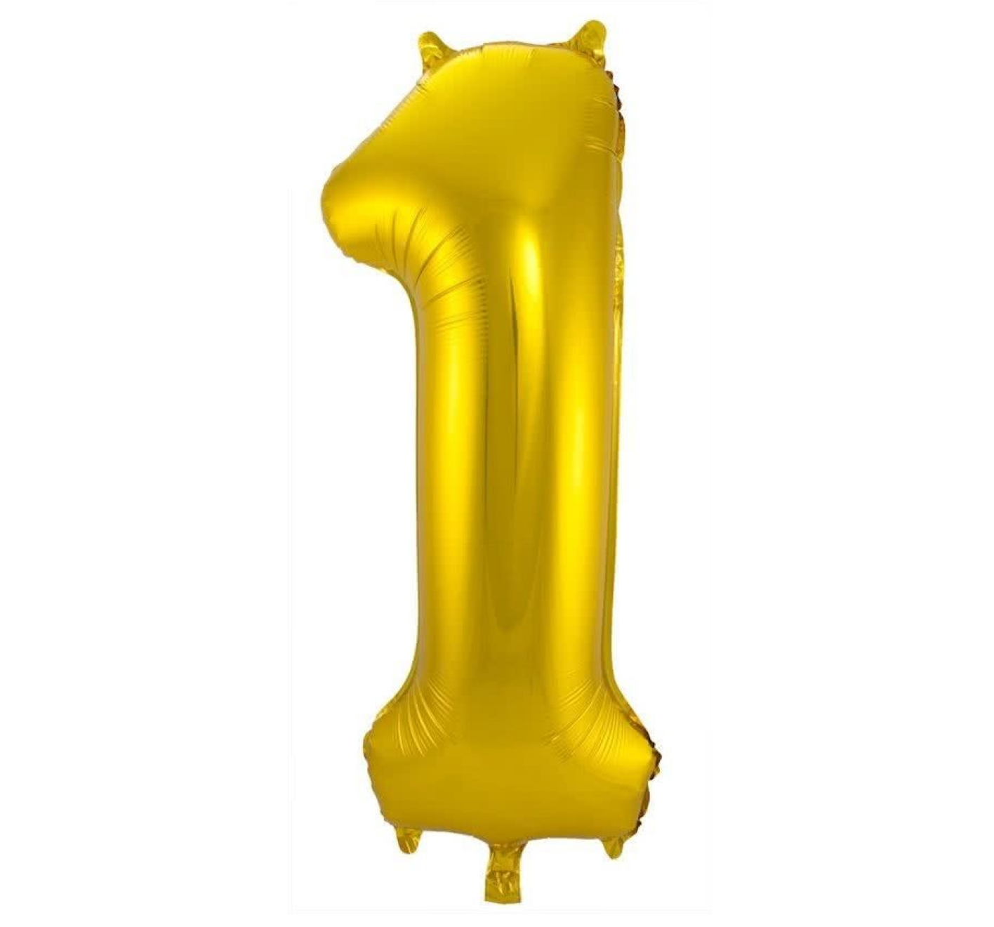 Folieballon - Cijfer - 1 - Goud - 86cm - Zonder vulling