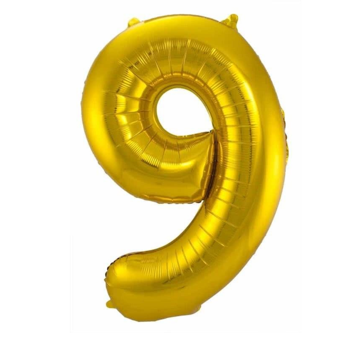 Folieballon - Cijfer - 9 - Goud - 86cm - Zonder vulling