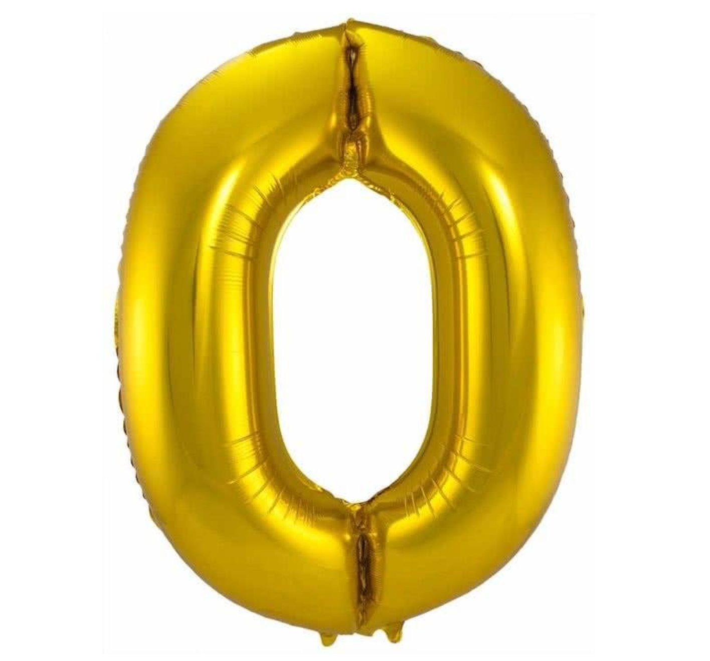 Folieballon - Cijfer - 0 - Goud - 86cm - Zonder vulling