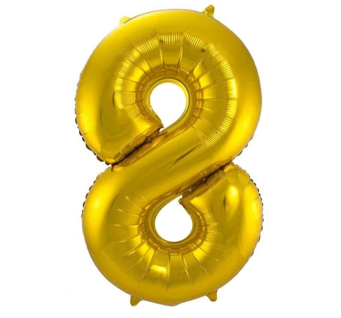 Folieballon - Cijfer - 8 - Goud - 86cm - Zonder vulling