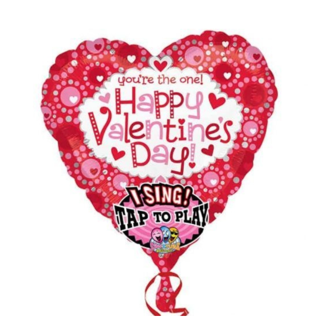 Anagram Folieballon - Happy valentines day - Met muziek - 74cm - Zonder vulling