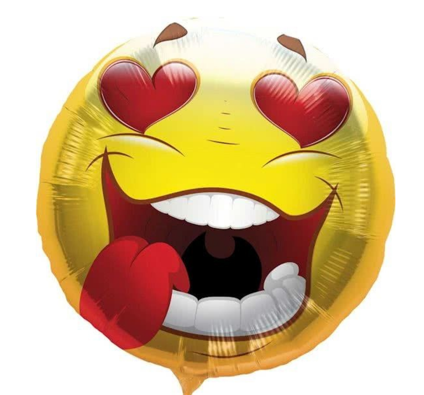 Folieballon - Emoticon - Crazy love - 43cm - Zonder vulling