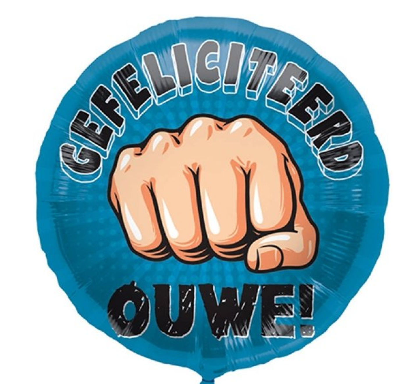 Folieballon - Gefeliciteerd ouwe - 45cm - Zonder vulling