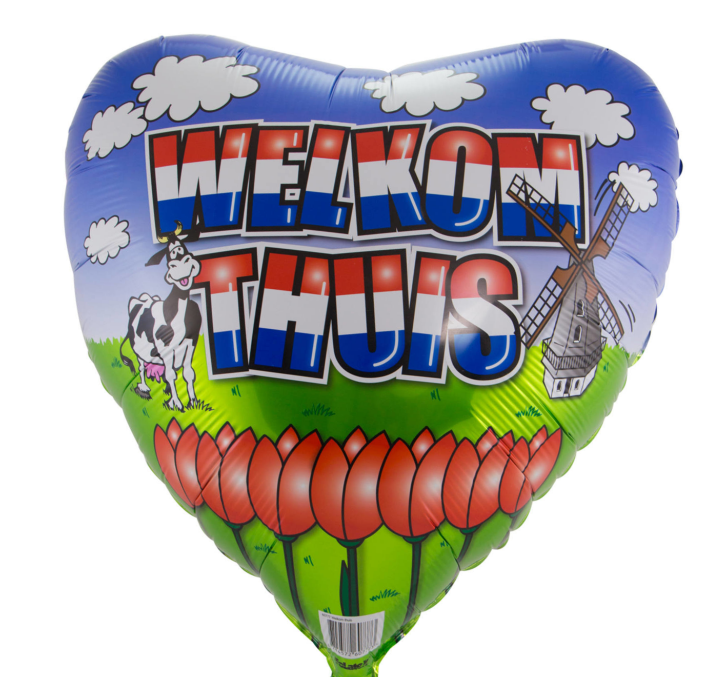 Folieballon - Welkom thuis - Hart - 45cm - Zonder vulling