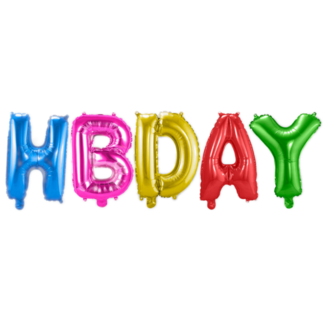 Folat Folieballonnen - HBDAY - 5dlg. - Niet voor helium