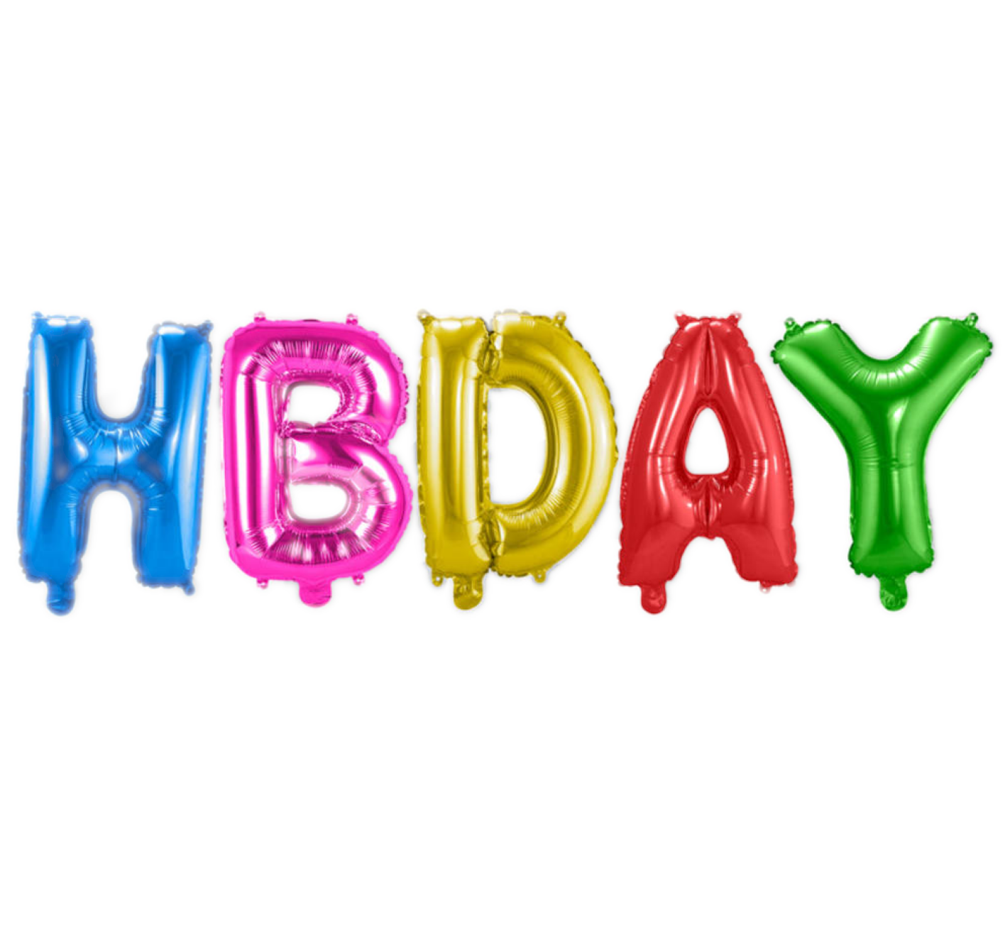 Folieballonnen - HBDAY - 5dlg. - Niet voor helium