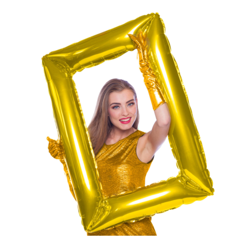 Folat Folieballon - Selfie lijst - Schilderij goud - 60x85cm - Niet voor helium Folat Folieballon - Selfie lijst - Schilderij goud - 60x85cm - Niet voor helium