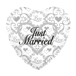 OakTree Folieballon - Huwelijk - Just married - 45.7cm- Zonder vulling