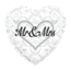 OakTree Folieballon - Huwelijk - Mr & Mrs - 45,7cm - Zonder vulling