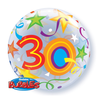 Qualatex Folieballon - 30 jaar - Bubble - 56cm - Zonder vulling