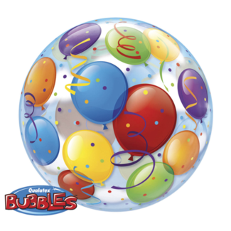 Qualatex Folieballon - Ballonnen, confetti & serpentine - Bubble - 56cm - Zonder vulling