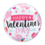 Qualatex Folieballon - Happy valentine's day - Bubble - 56cm - Zonder vulling