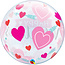 Qualatex Folieballon - Happy valentine's day - Bubble - 56cm - Zonder vulling