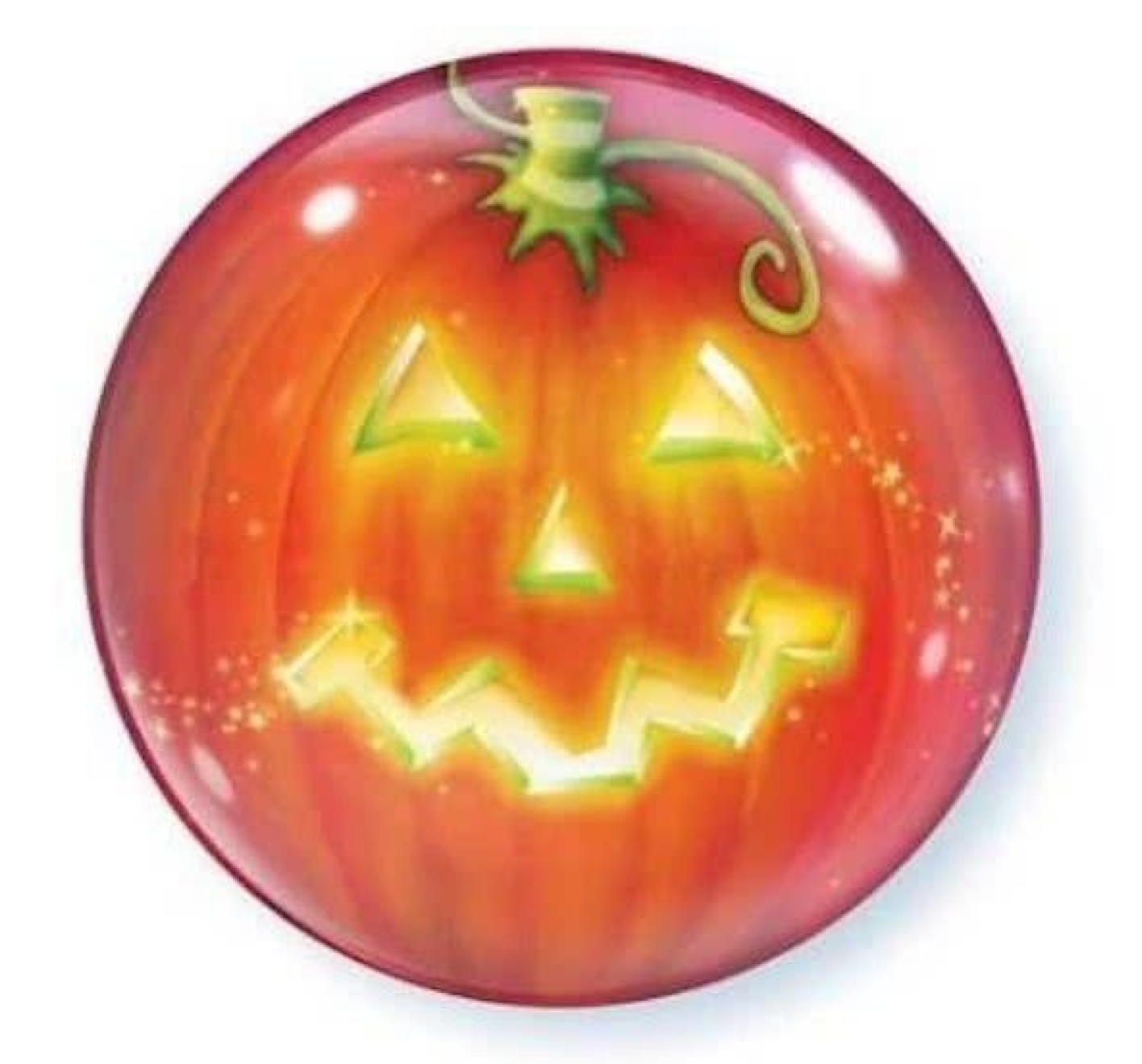 Folieballon - Pompoen - Bubble - 56cm - Zonder vulling