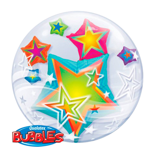 Qualatex Folieballon - Stars - Double bubble - 61cm - Zonder vulling