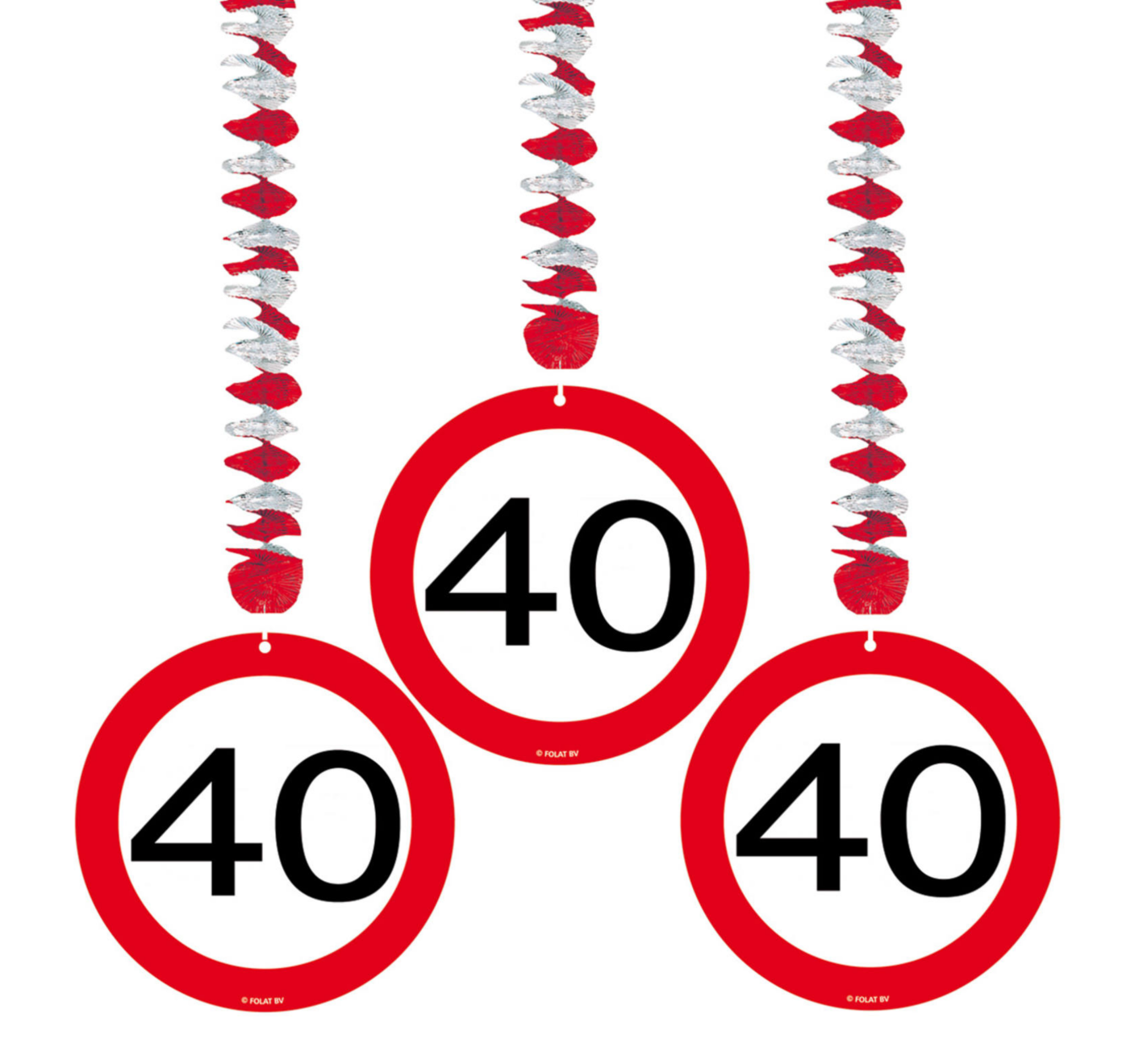 Hangdecoratie - 40 jaar - 3st.