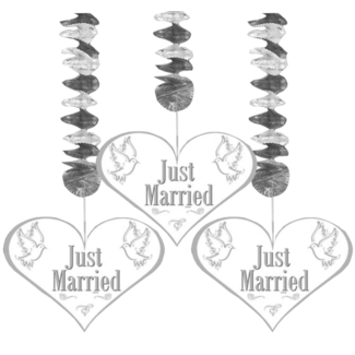 Folat Hangdecoratie - Just married - 3st.