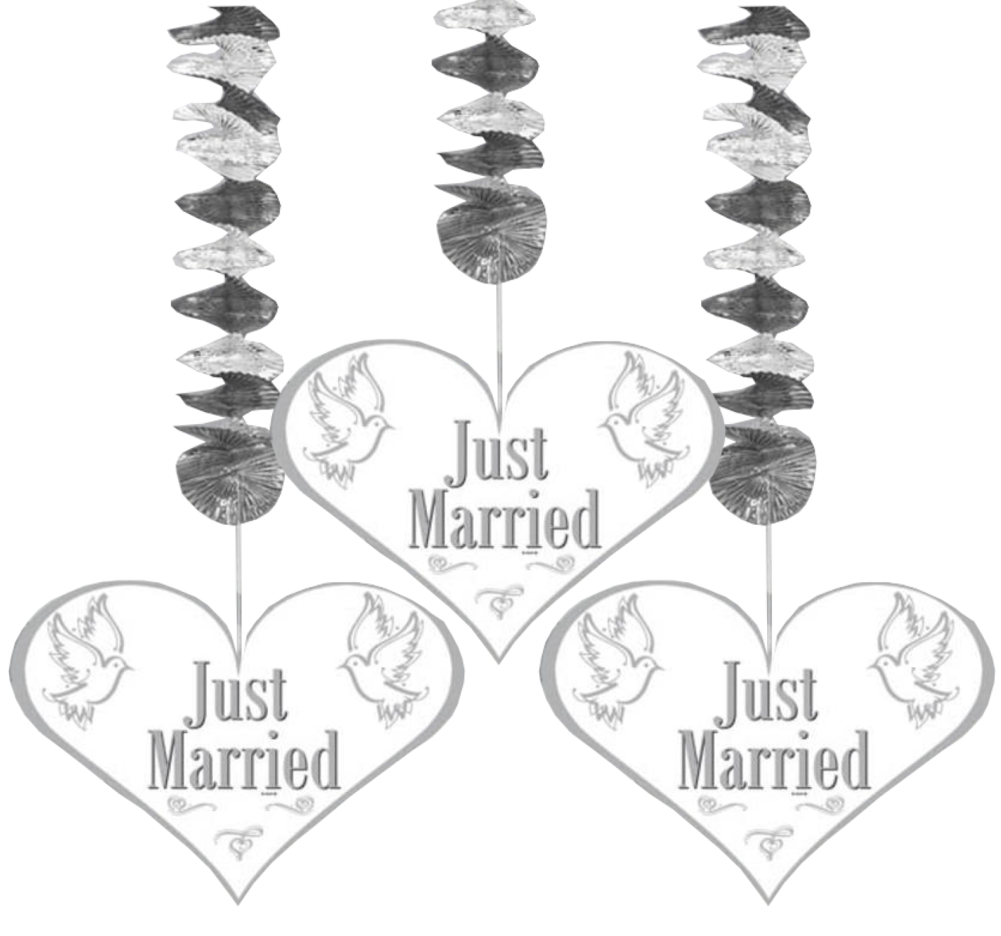 Hangdecoratie - Just married - 3st.