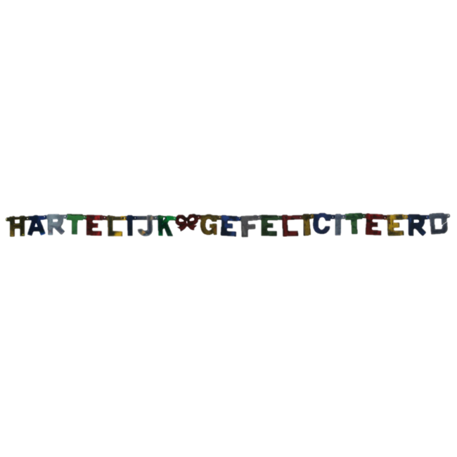 Folat Letterslinger - Hartelijk gefeliciteerd - 2,3m