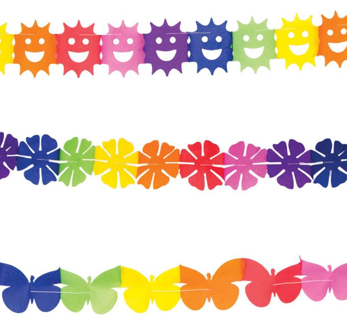 Slinger - Klein - Vlinder, bloem, smiley - 3x2m