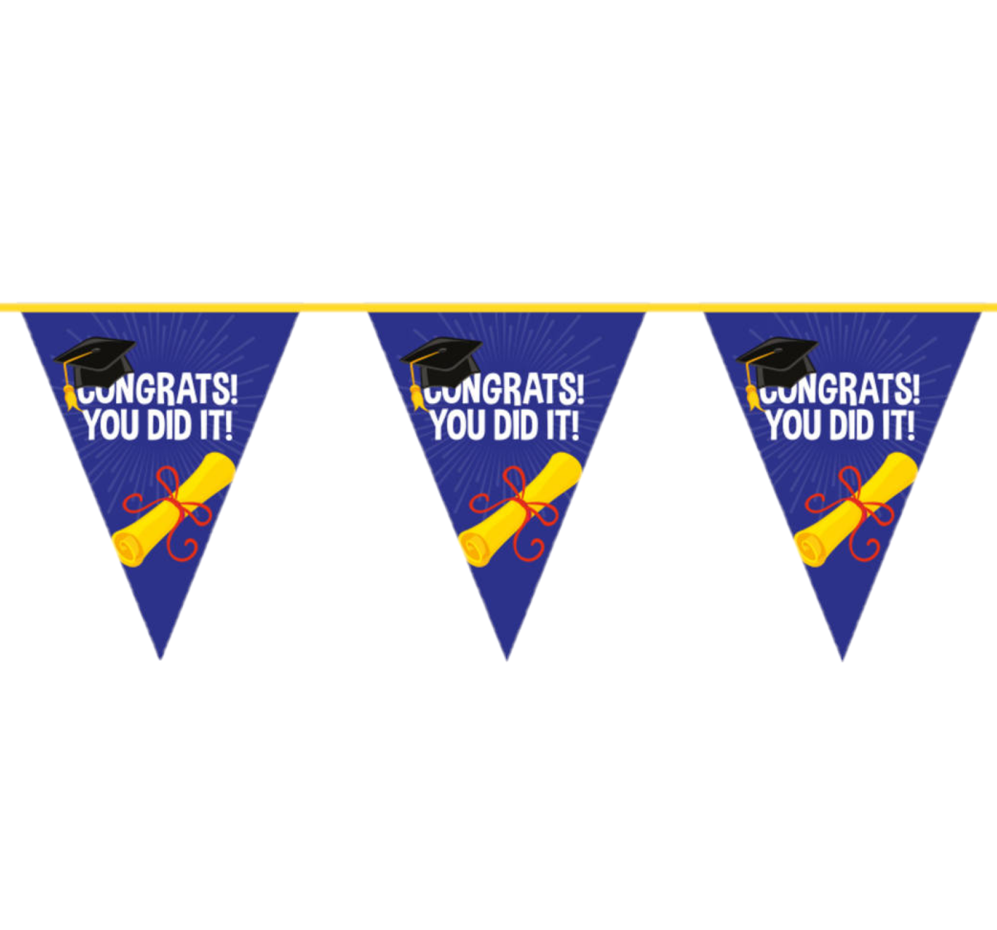 Vlaggenlijn - Geslaagd - Congrats! You did it! - 10m