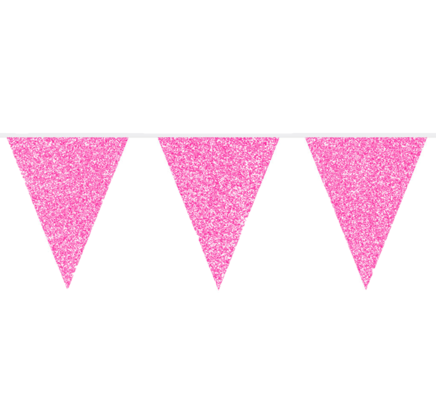 Vlaggenlijn - Glitter - Roze - 6m