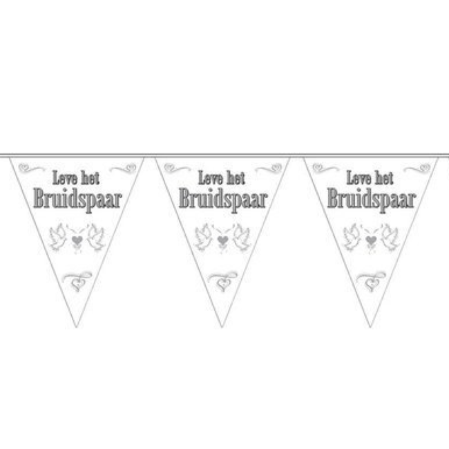 Folat Vlaggenlijn - Leve het bruidspaar - 10m