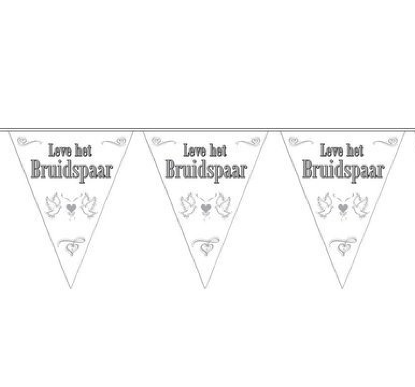 Vlaggenlijn - Leve het bruidspaar - 10m