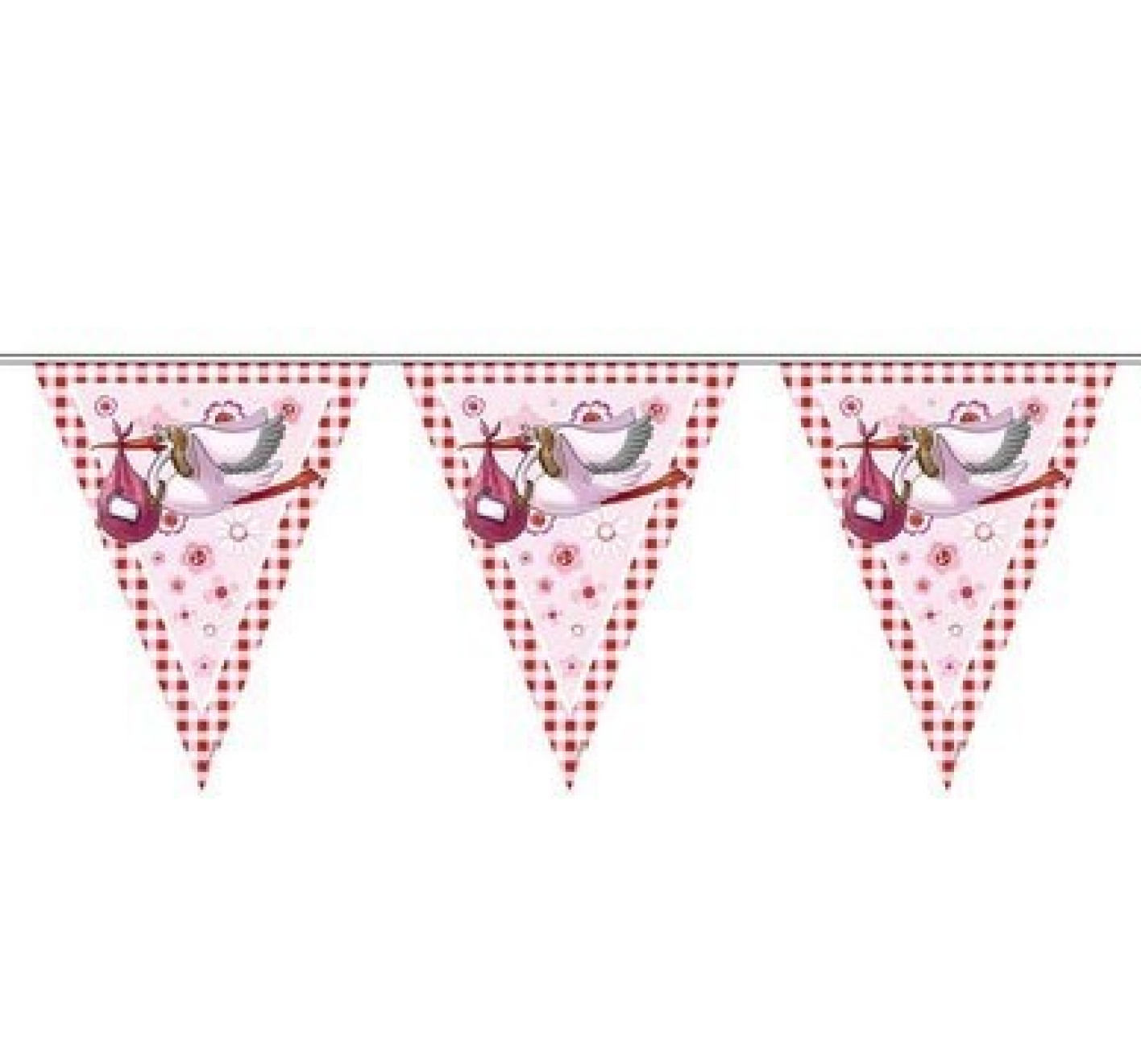 Vlaggenlijn - Meisje - Ooievaar - 10m