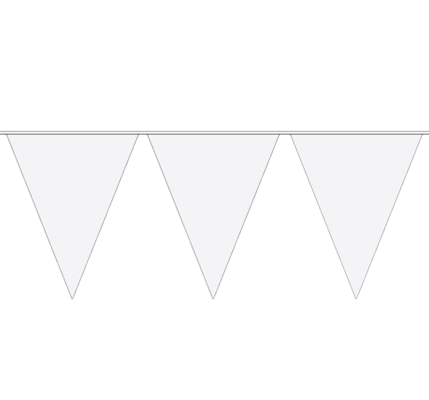 Vlaggenlijn - Wit - Klein - 3m