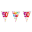 Folat Vlaggenlijn - 50 jaar - Happy B day - Rainbow dots - 10m