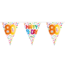Folat Vlaggenlijn - 80 jaar - Happy B day - Rainbow dots - 10m