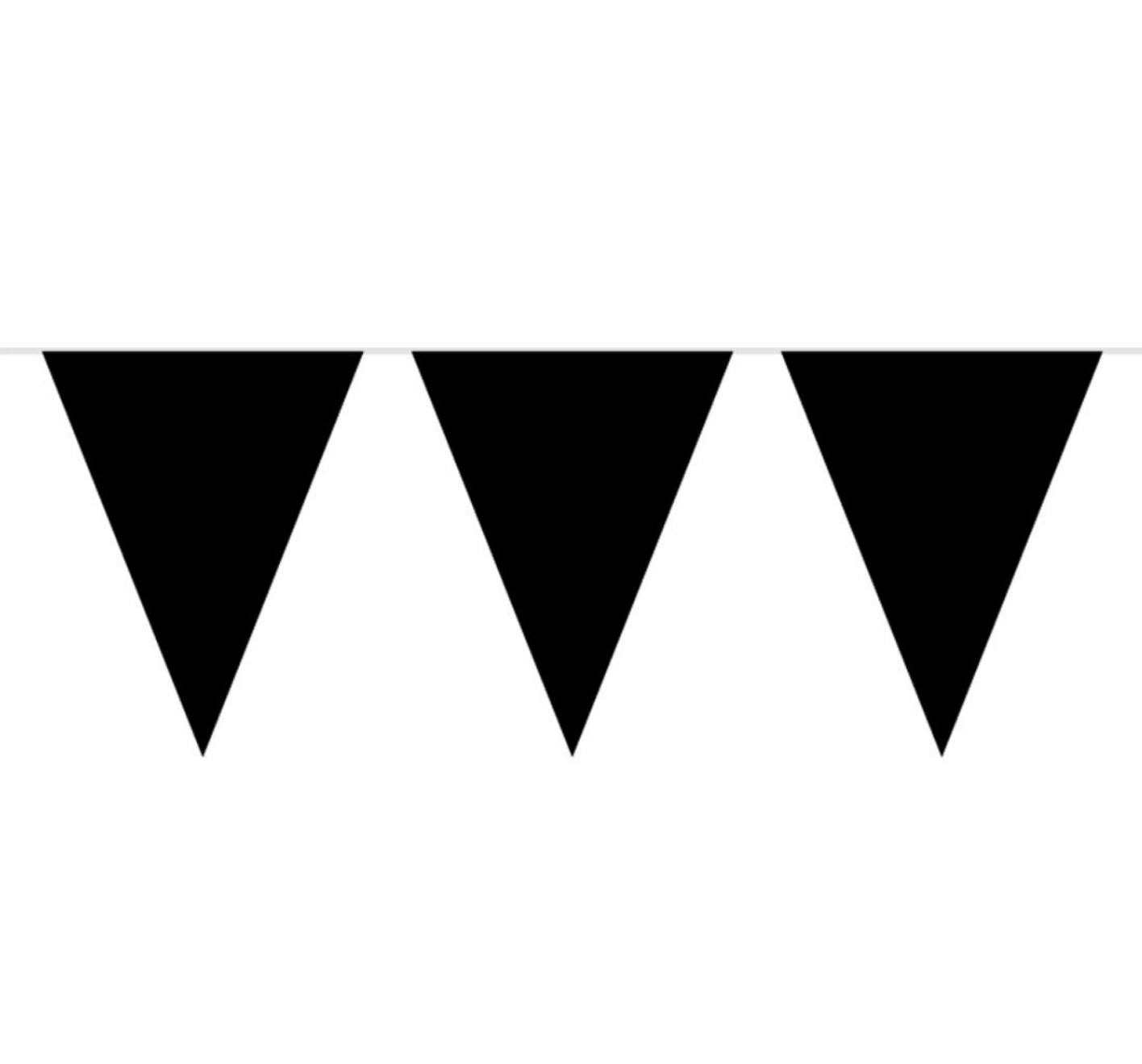 Vlaggenlijn - Zwart - 10m