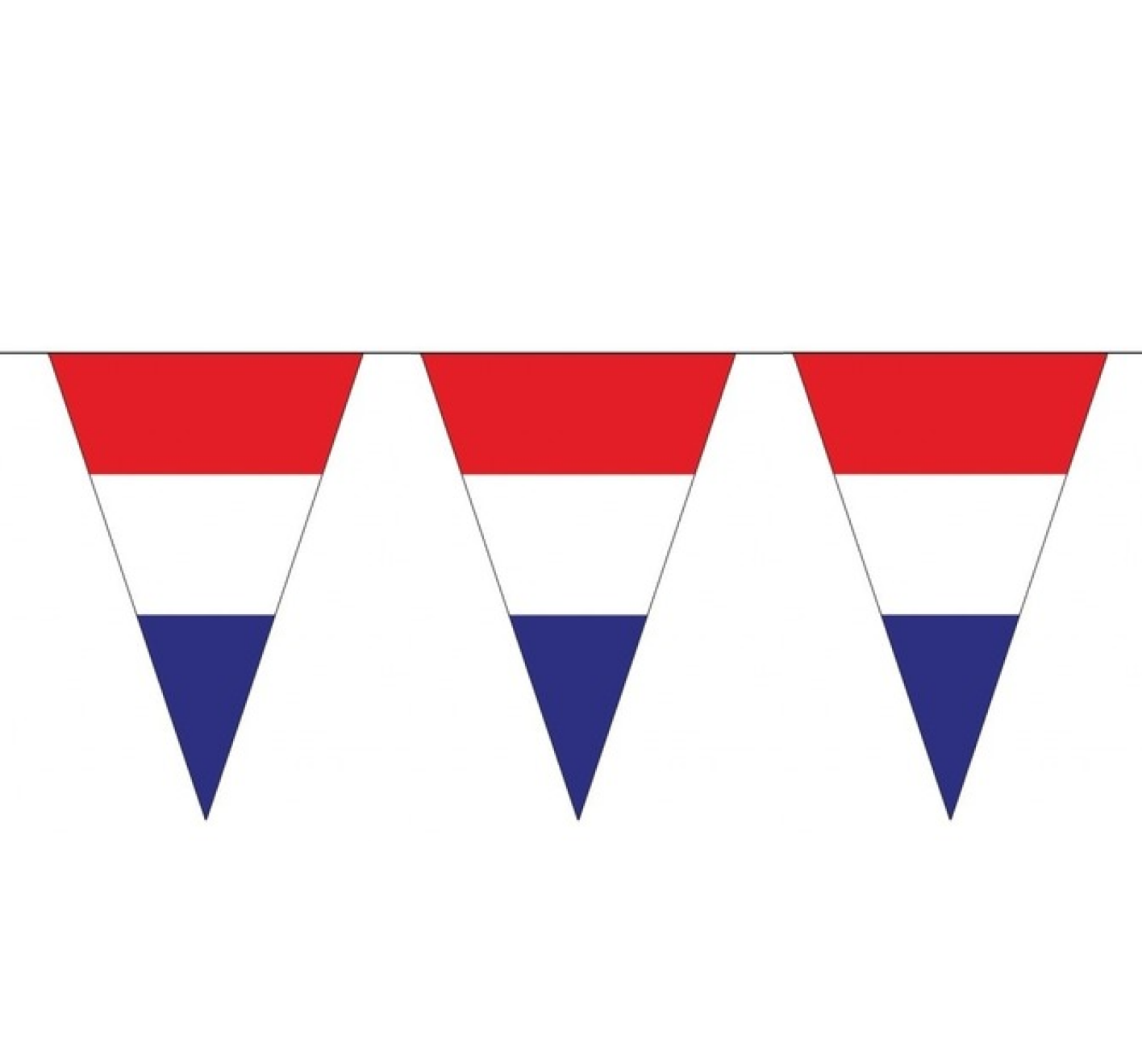 Vlaggenlijn - Nederland - Rood, wit, blauw - 10m