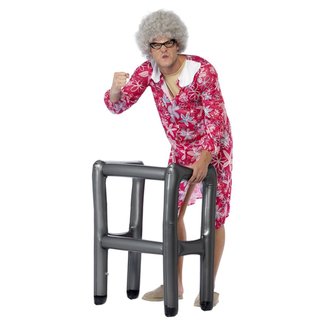 Smiffys Looprek - Opblaasbaar - Zilverkleurig**