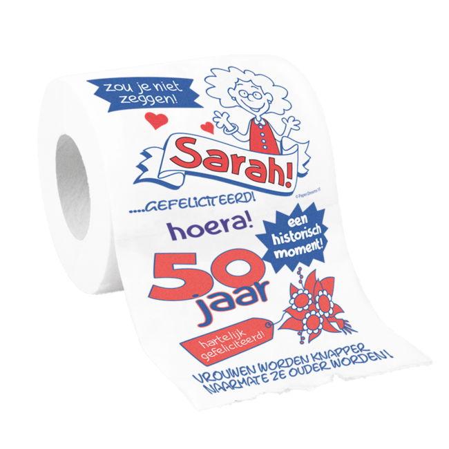 Paperdreams Toiletpapier - 50 jaar, Sarah