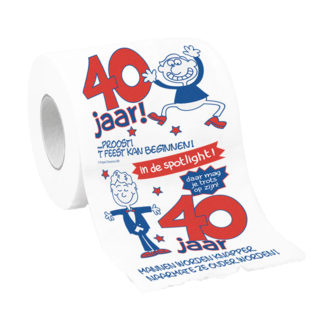 Paper Dreams Toiletpapier - 40 jaar - Man