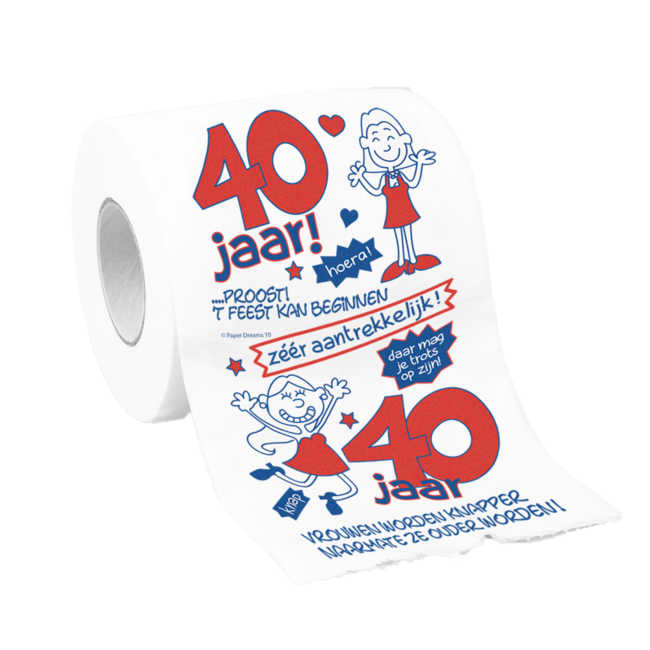 Paperdreams Toiletpapier - 40 jaar - Vrouw