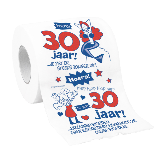 Paperdreams Toiletpapier - 30 jaar - Vrouw