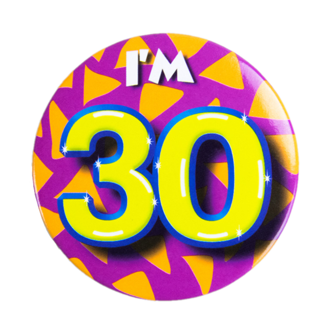 Paperdreams Button - 30 jaar - Klein