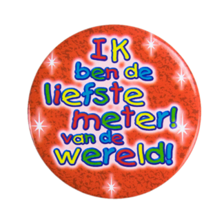 Paperdreams Button - Liefste meter - Klein