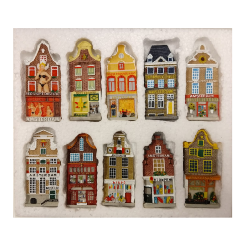 EH Magneten - Hollandse huisjes - 10st. - Serie 3 - Amsterdam EH Magneten - Hollandse huisjes - 10st. - Serie 3 - Amsterdam